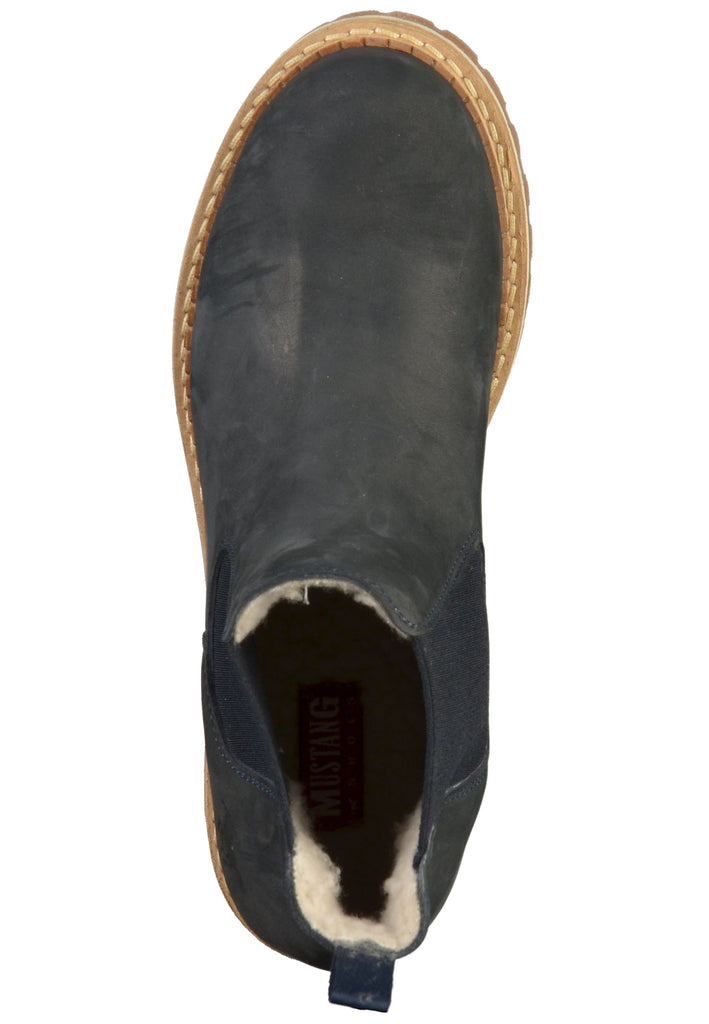 Mustang Stiefelette Leder Blau - surf4shoes