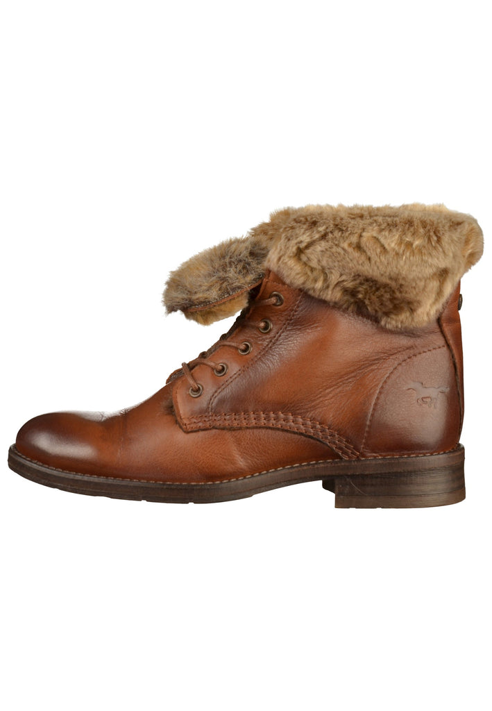 Mustang Stiefelette Leder/Textil Kastanie - surf4shoes