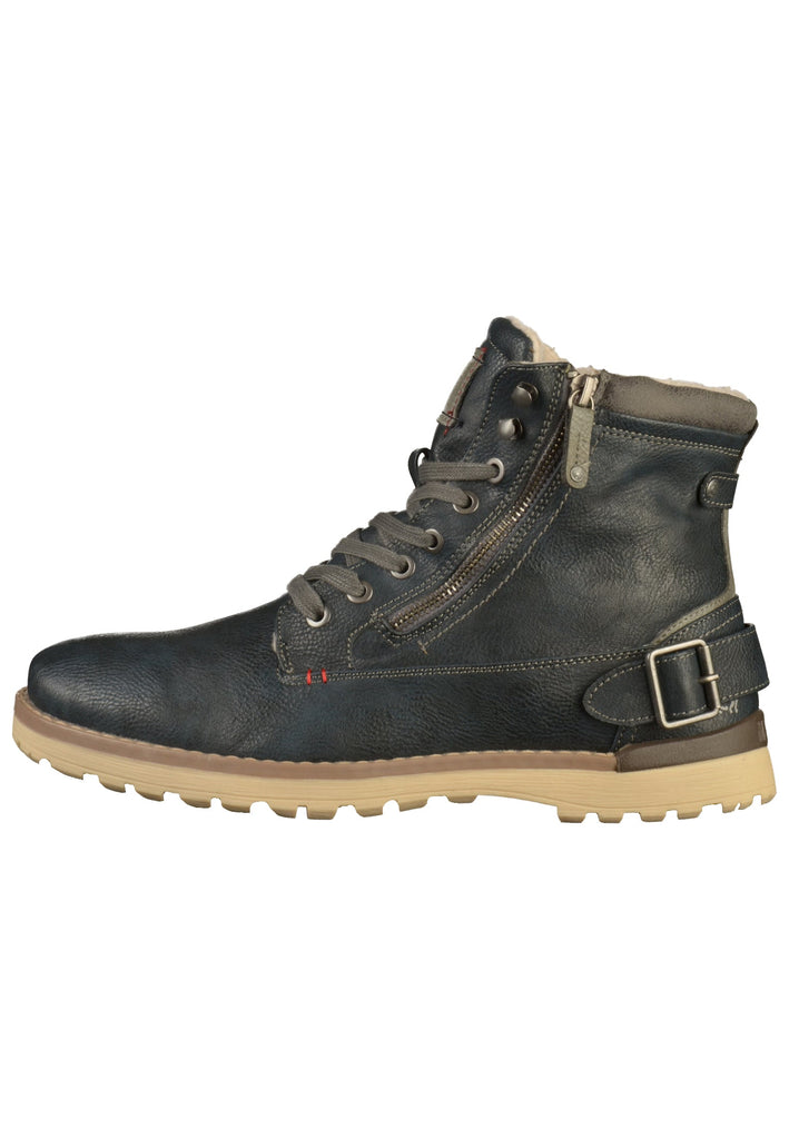 Mustang Stiefelette Lederimitat Blau - surf4shoes