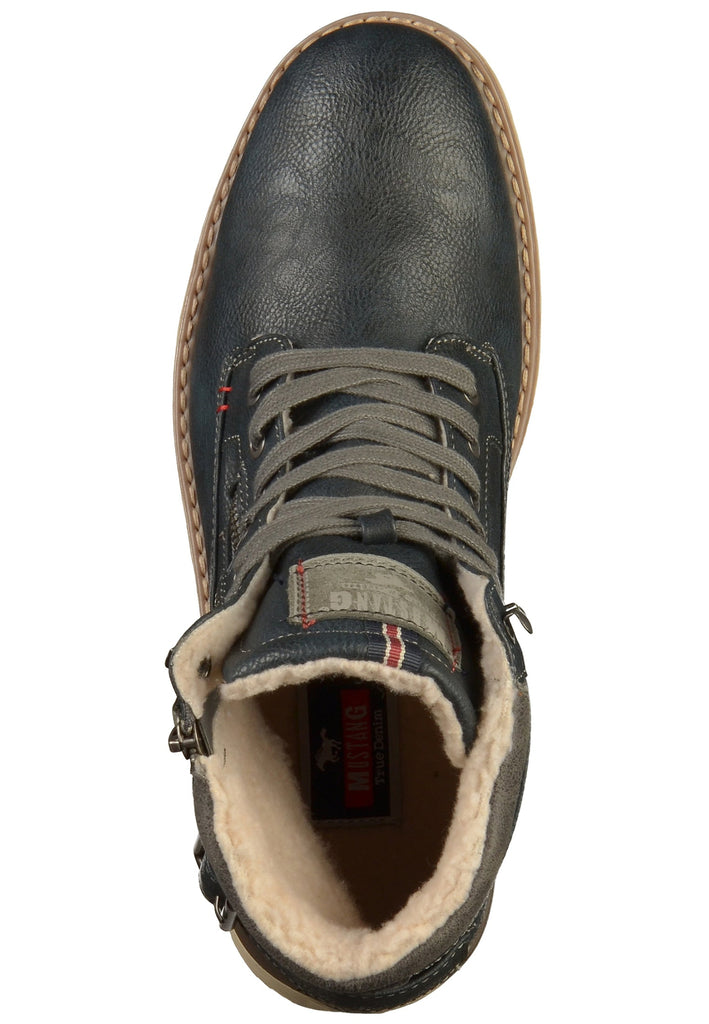 Mustang Stiefelette Lederimitat Blau - surf4shoes