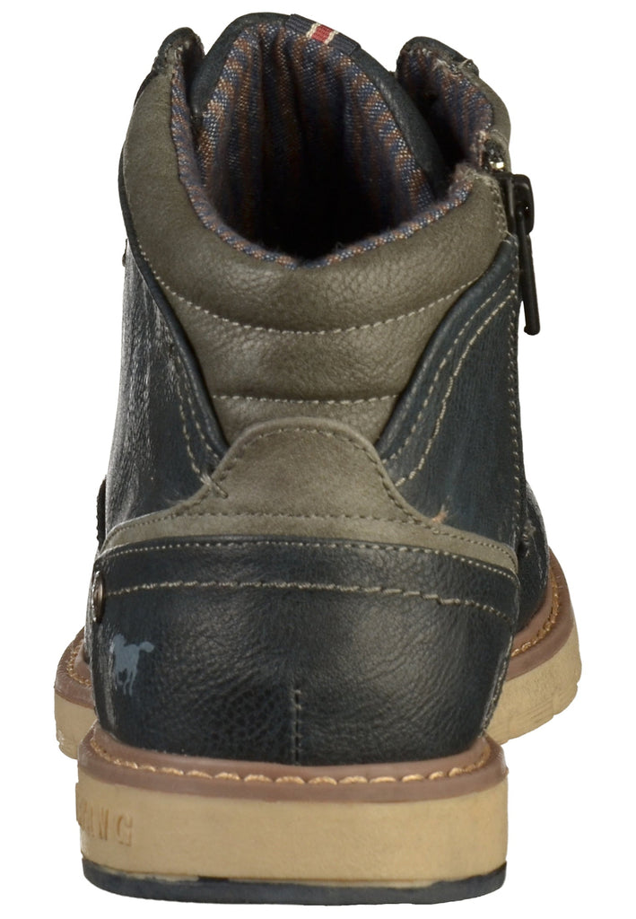 Mustang Stiefelette Lederimitat Blau - surf4shoes