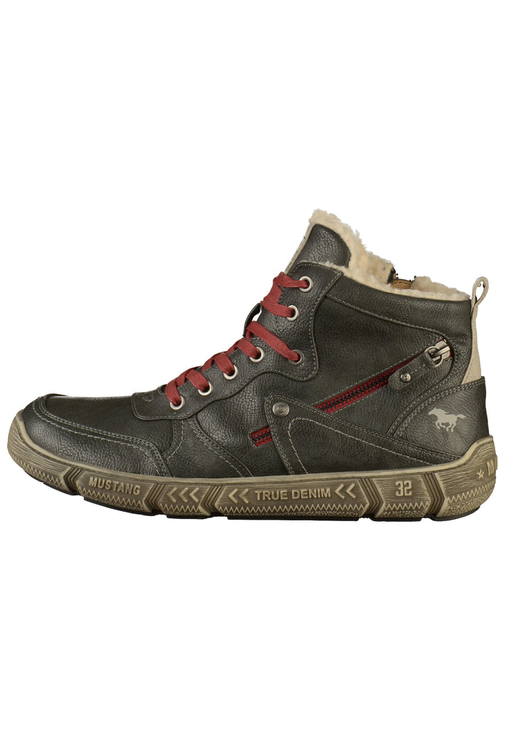 Mustang Sneaker Lederimitat Grau - surf4shoes
