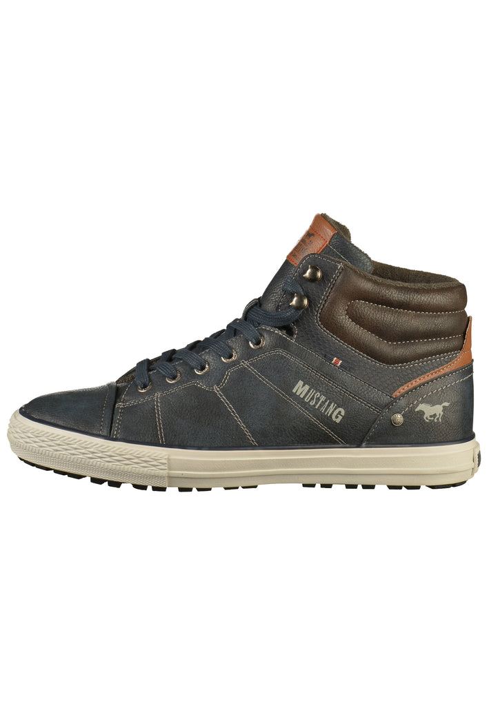 Mustang Sneaker Lederimitat Blau - surf4shoes