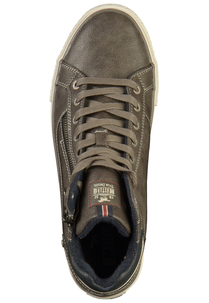 Mustang Sneaker Lederimitat Dunkelgrau - surf4shoes