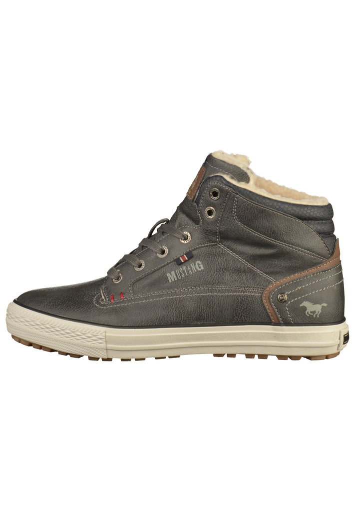 Mustang Stiefelette Lederimitat Dunkelgrau - surf4shoes