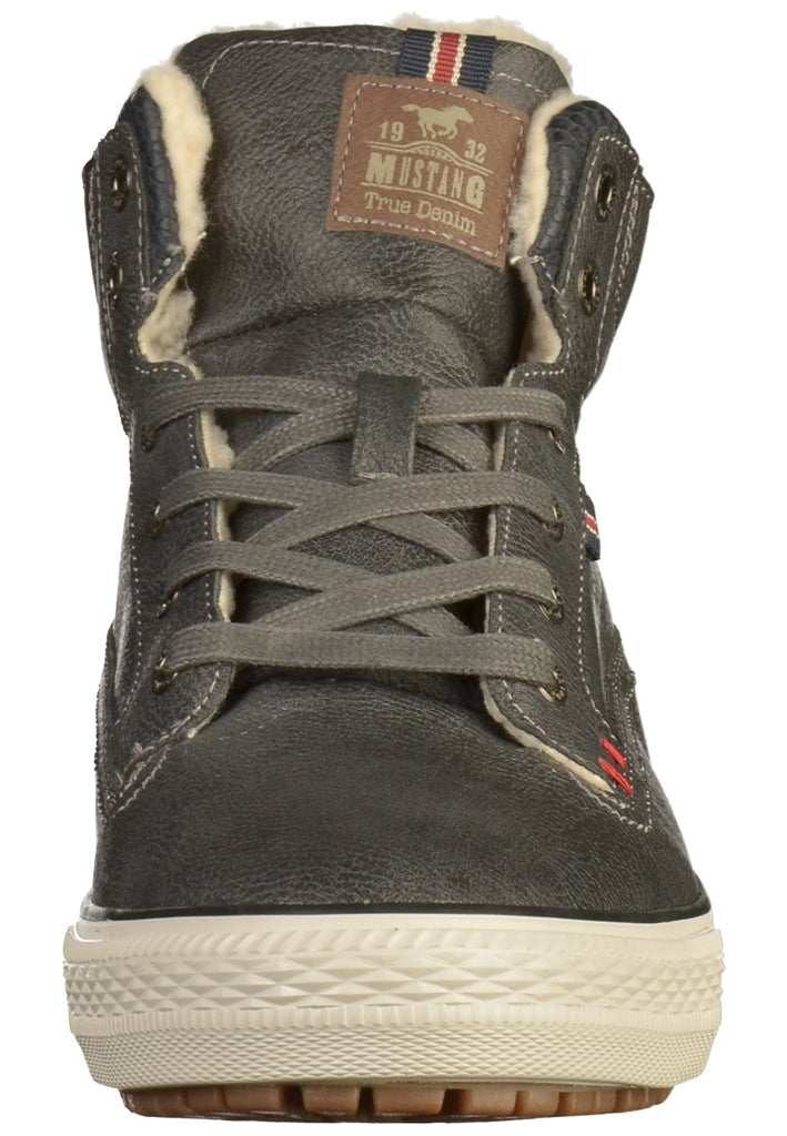 Mustang Stiefelette Lederimitat Dunkelgrau - surf4shoes