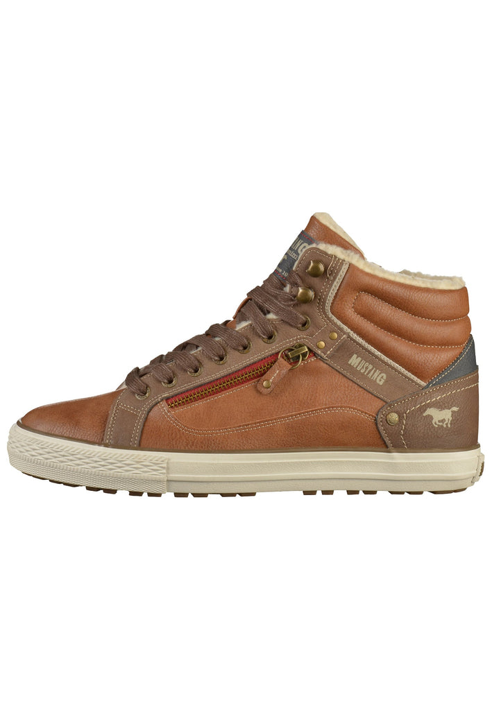 Mustang Stiefelette Lederimitat Cognac - surf4shoes