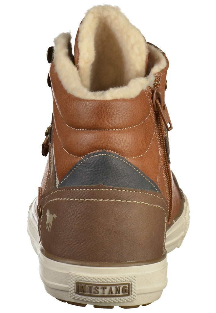 Mustang Stiefelette Lederimitat Cognac - surf4shoes