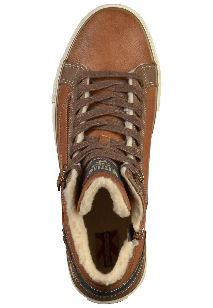 Mustang Stiefelette Lederimitat Cognac - surf4shoes