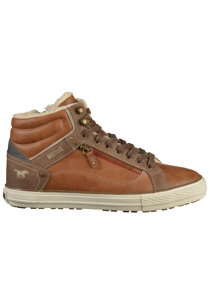 Mustang Stiefelette Lederimitat Cognac - surf4shoes
