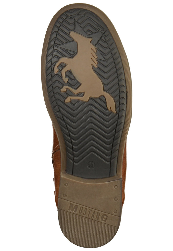 Mustang Stiefelette Lederimitat Kastanie - surf4shoes