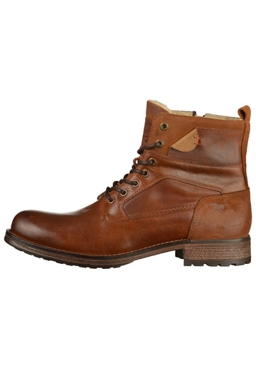 Mustang Stiefelette Leder Kastanie - surf4shoes