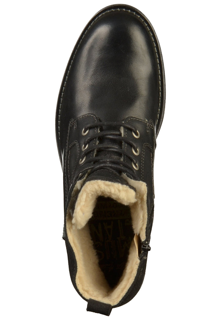 Mustang Stiefelette Leder Schwarz - surf4shoes