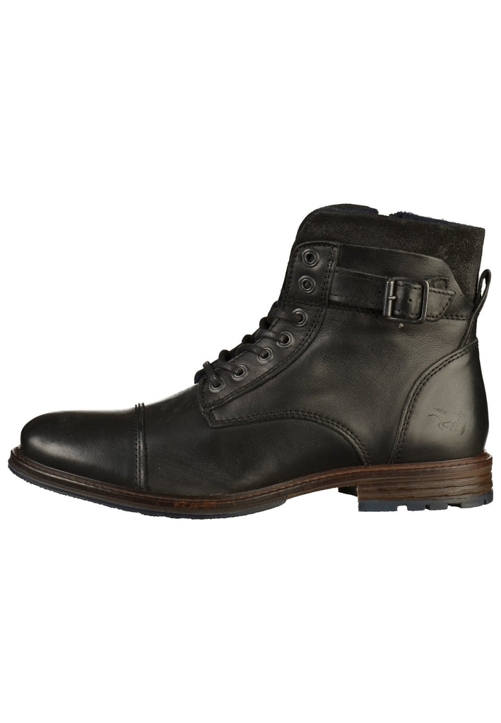 Mustang Stiefelette Leder Schwarz - surf4shoes