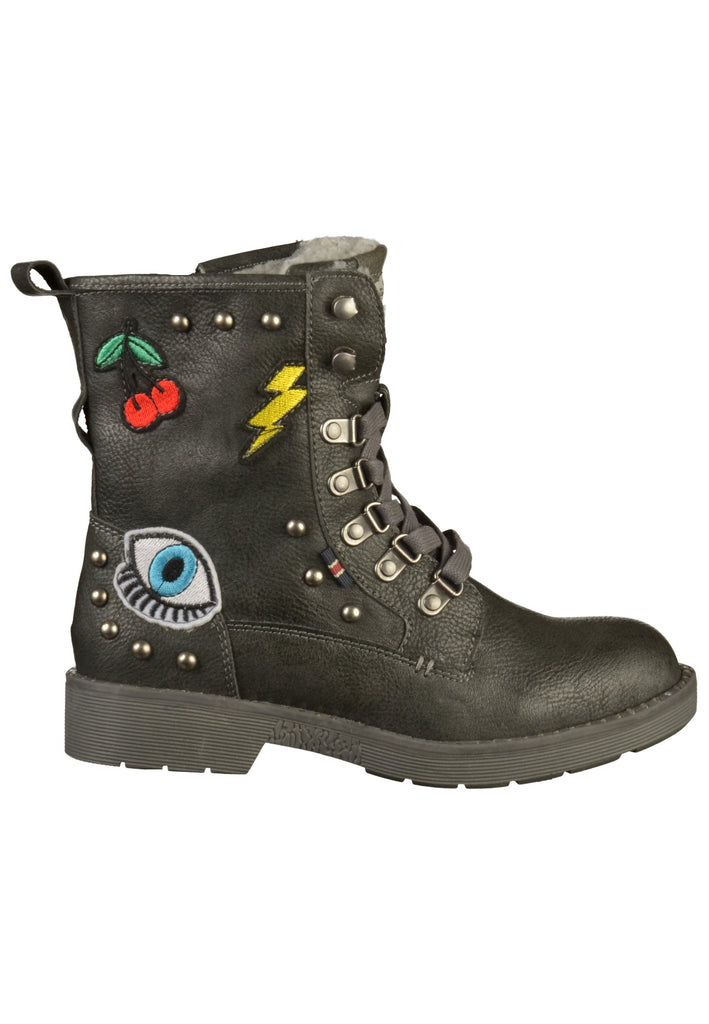 Mustang Stiefel Lederimitat Dunkelgrau - surf4shoes
