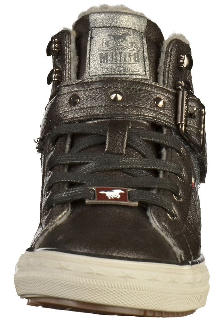 Mustang Sneaker Lederimitat/Textil Dunkelgrau - surf4shoes