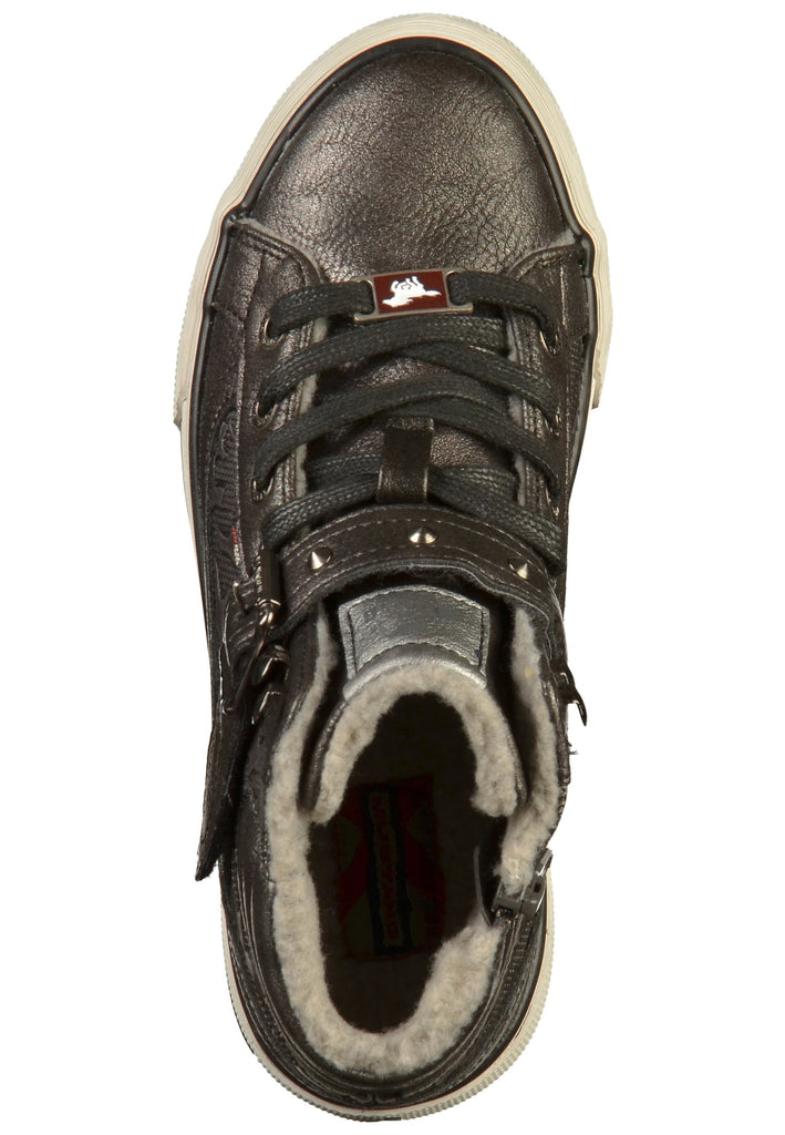 Mustang Sneaker Lederimitat/Textil Dunkelgrau - surf4shoes