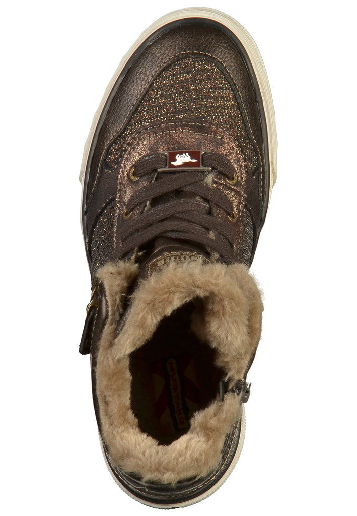 Mustang Sneaker Lederimitat/Textil Mokka - surf4shoes