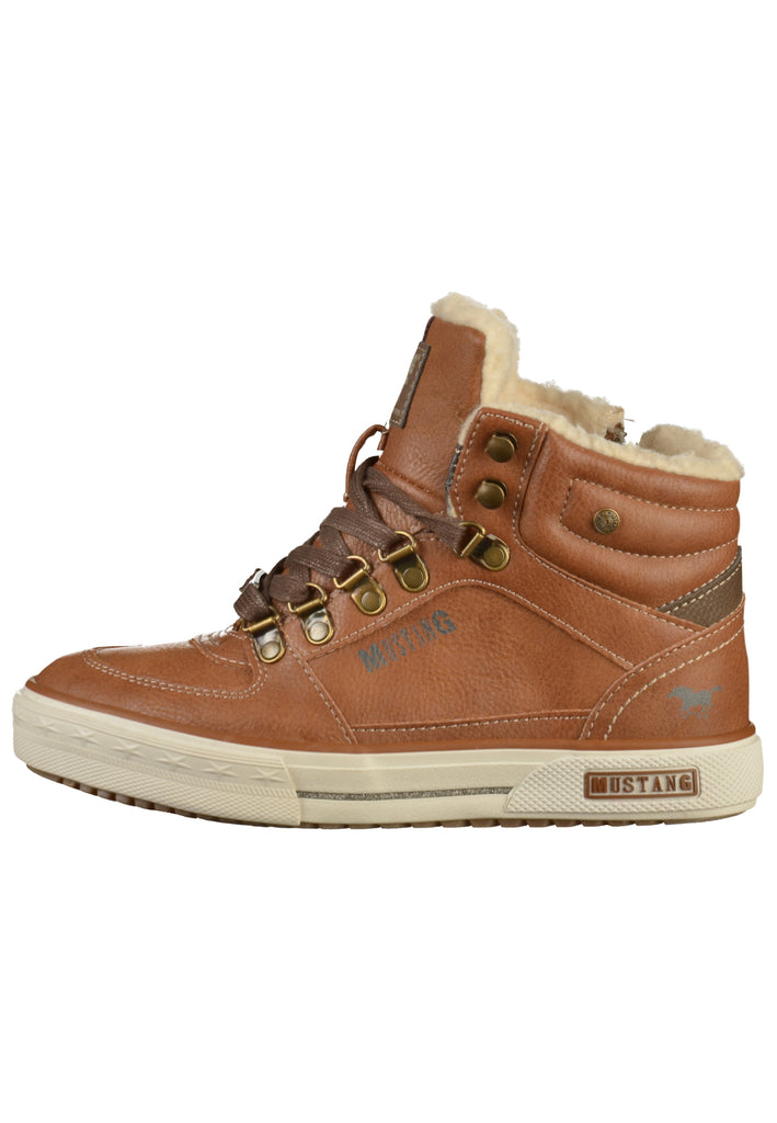 Mustang Sneaker Lederimitat Cognac - surf4shoes