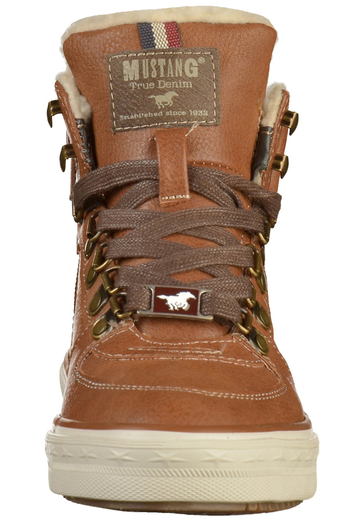 Mustang Sneaker Lederimitat Cognac - surf4shoes