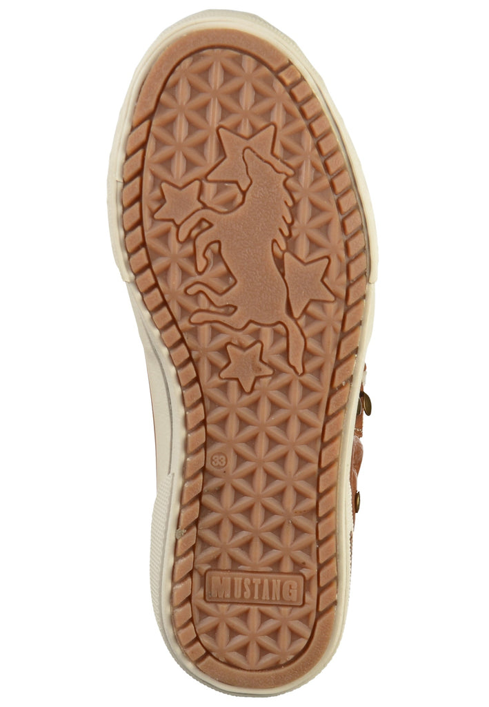 Mustang Sneaker Lederimitat Cognac - surf4shoes