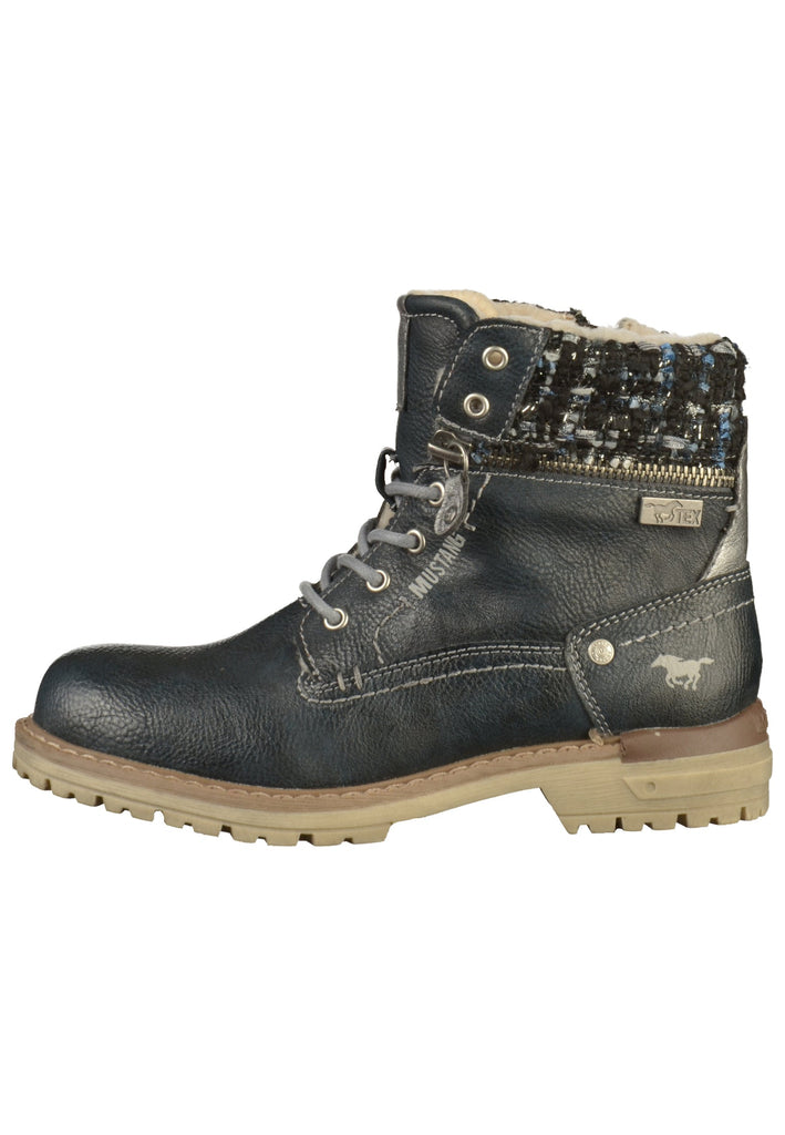 Mustang Stiefelette Lederimitat Blau - surf4shoes