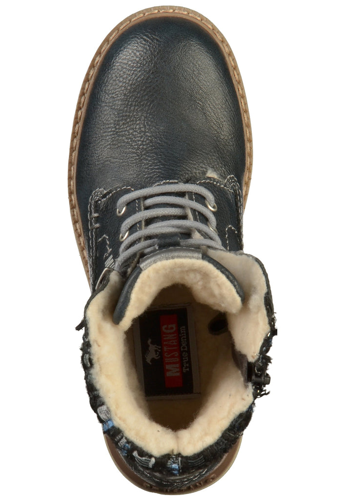 Mustang Stiefelette Lederimitat Blau - surf4shoes