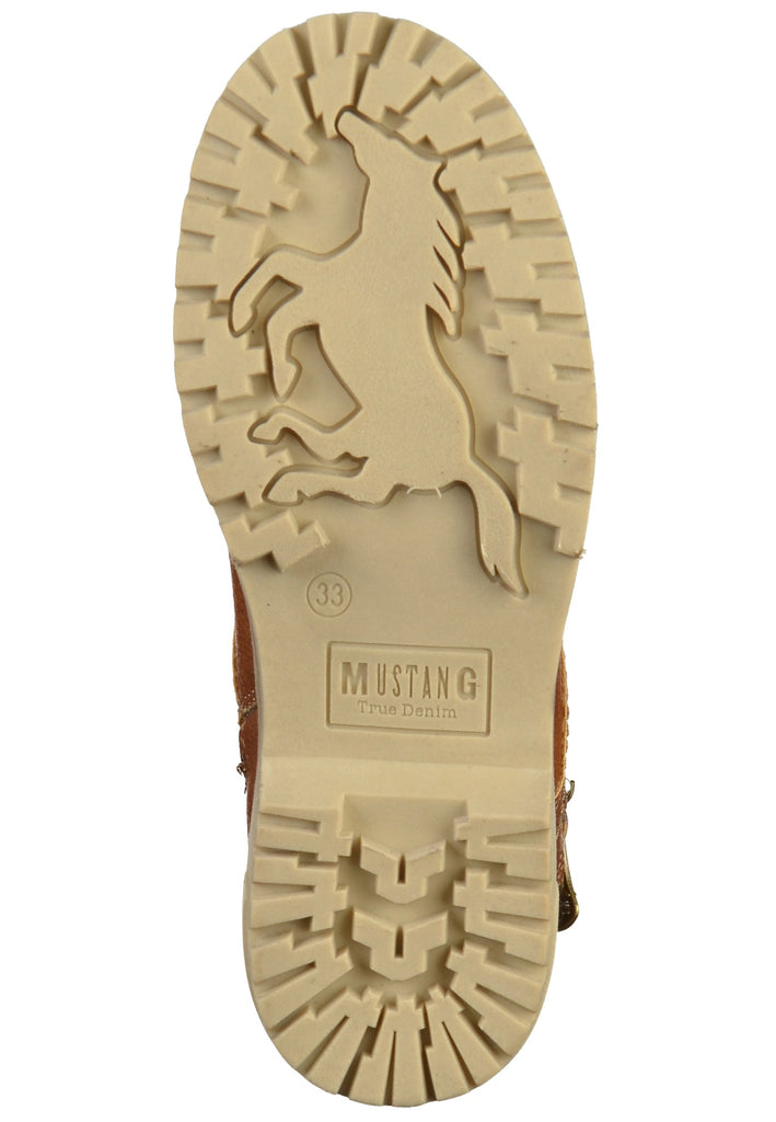 Mustang Stiefelette Lederimitat/Textil Kastanie - surf4shoes