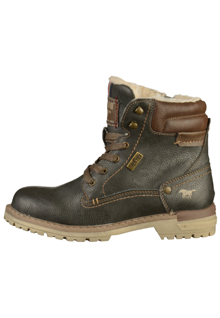Mustang Stiefelette Lederimitat Dunkelgrau - surf4shoes