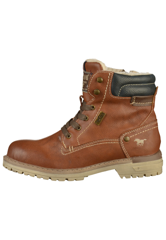 Mustang Stiefelette Lederimitat Kastanie - surf4shoes