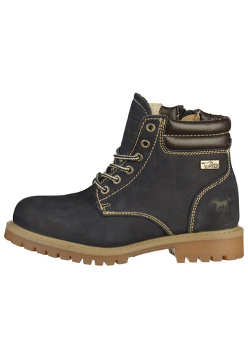 Mustang Stiefelette Leder Blau - surf4shoes