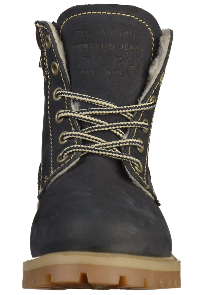Mustang Stiefelette Leder Blau - surf4shoes