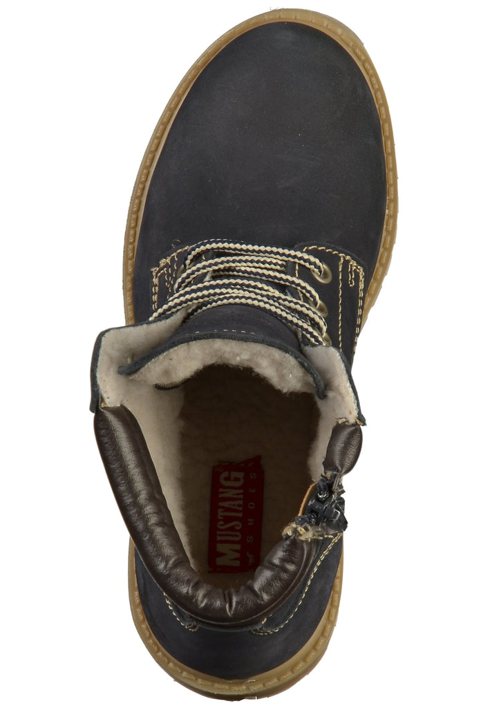 Mustang Stiefelette Leder Blau - surf4shoes