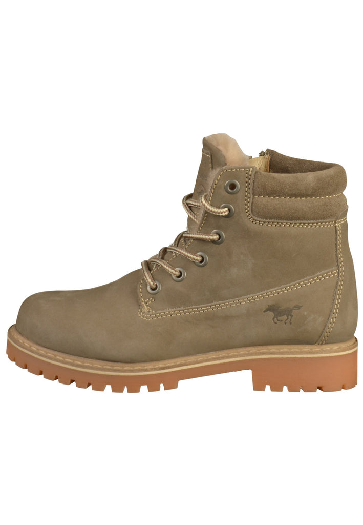 Mustang Stiefelette Leder Taupe - surf4shoes