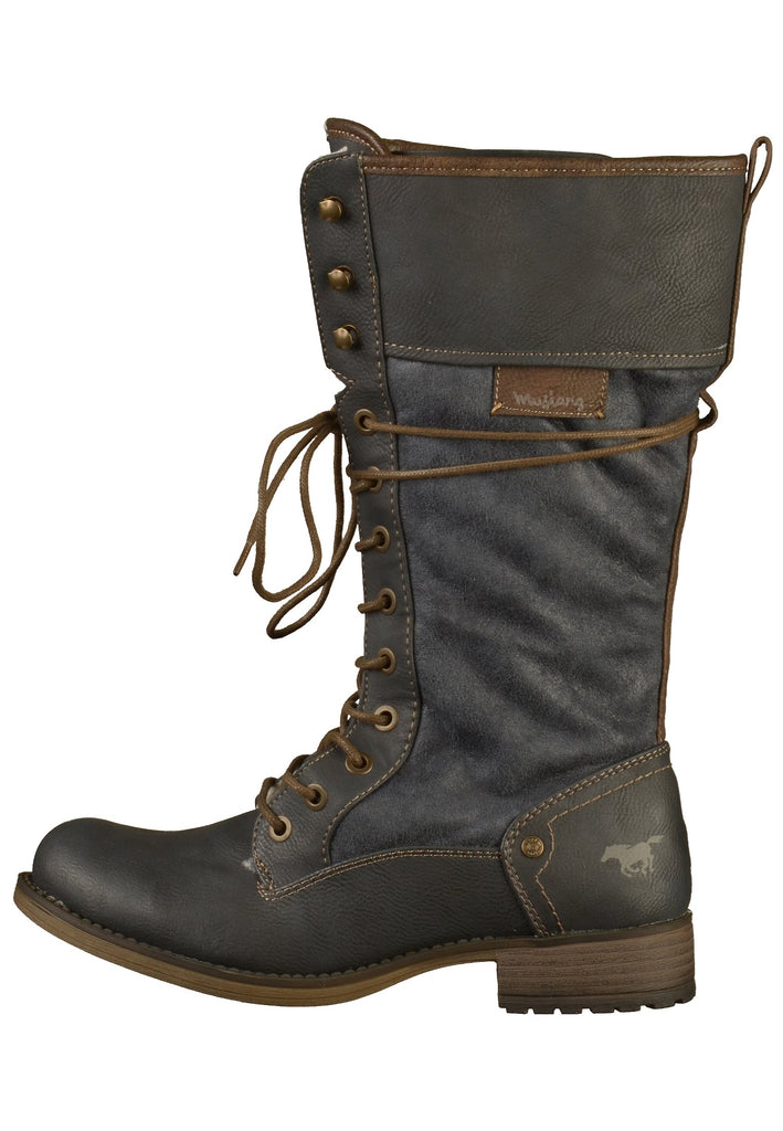 Mustang Stiefel Lederimitat Grau - surf4shoes