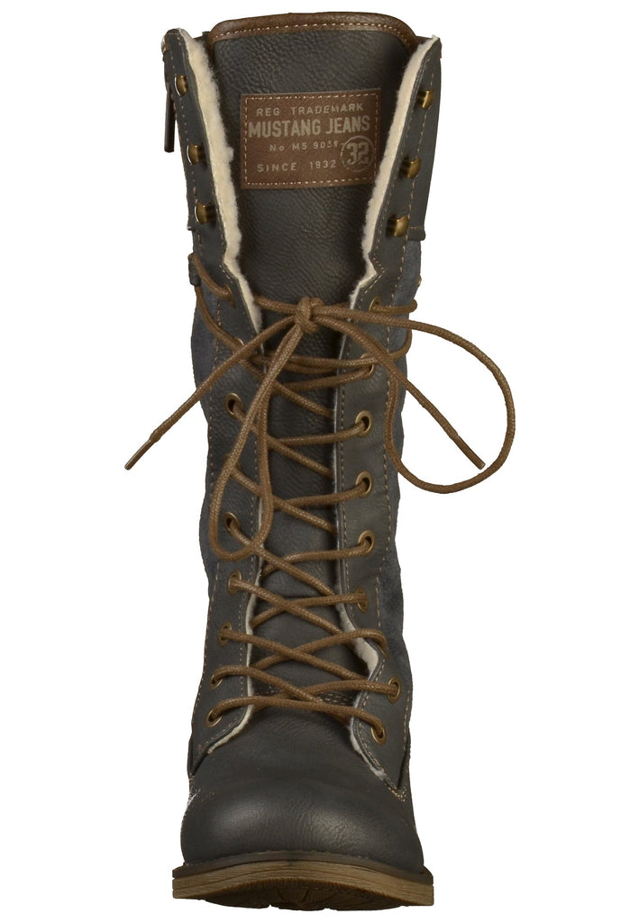 Mustang Stiefel Lederimitat Grau - surf4shoes