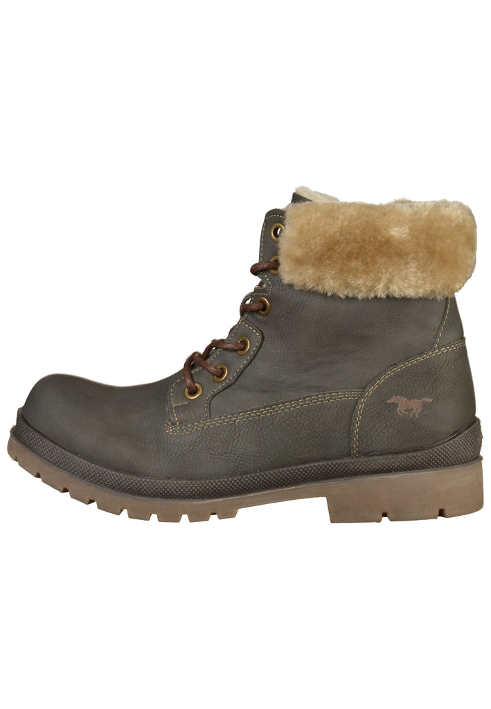 Mustang Stiefelette Lederimitat/Textil Grau - surf4shoes