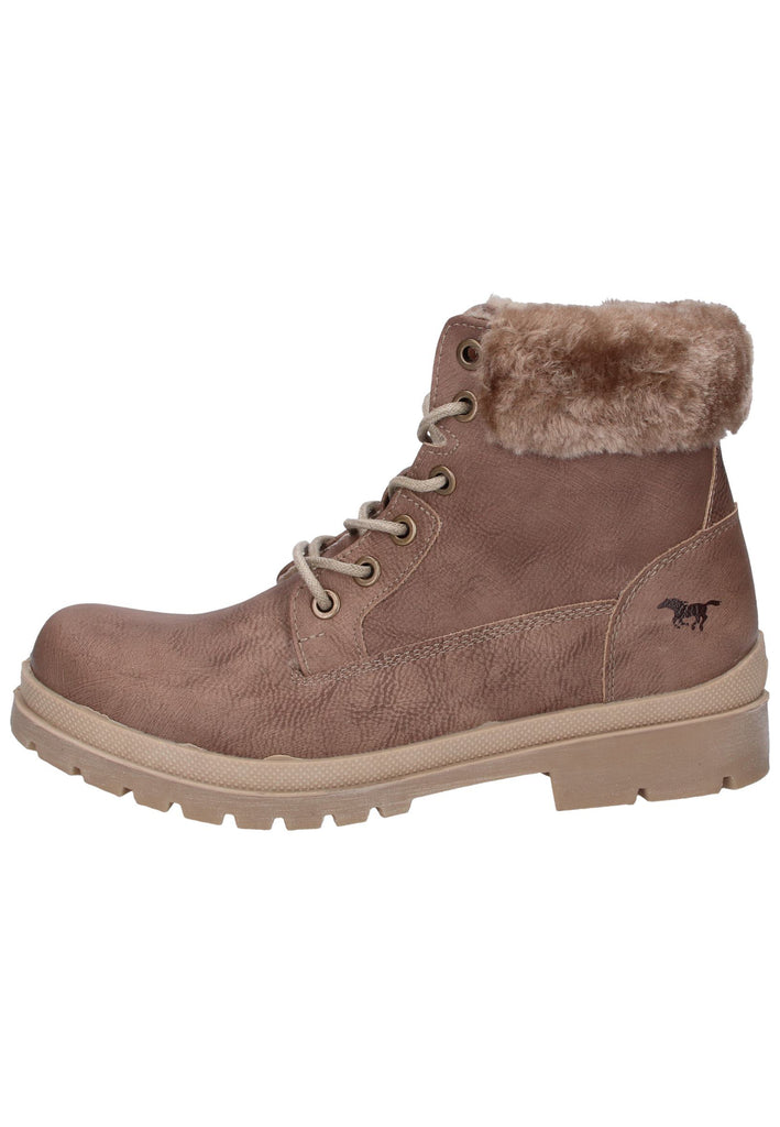 Mustang Stiefelette Lederimitat/Textil Braun - surf4shoes