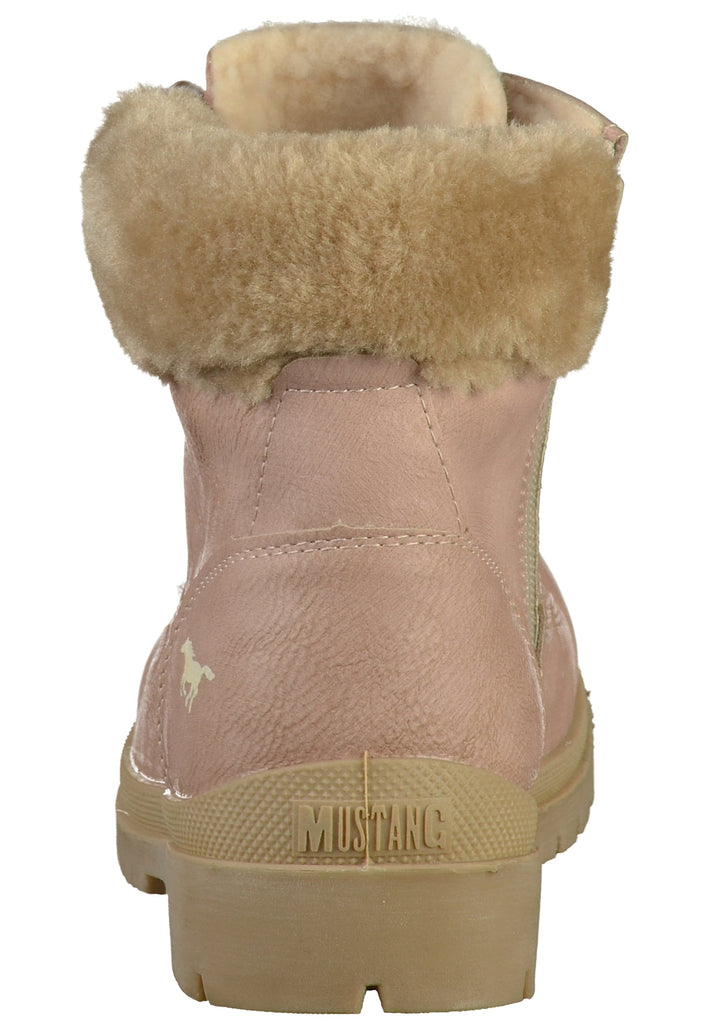 Mustang Stiefelette Lederimitat/Textil Rosa - surf4shoes