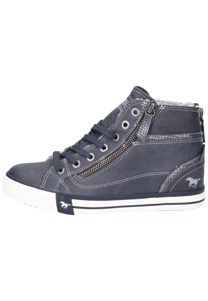 Mustang Sneaker Lederimitat Blau - surf4shoes
