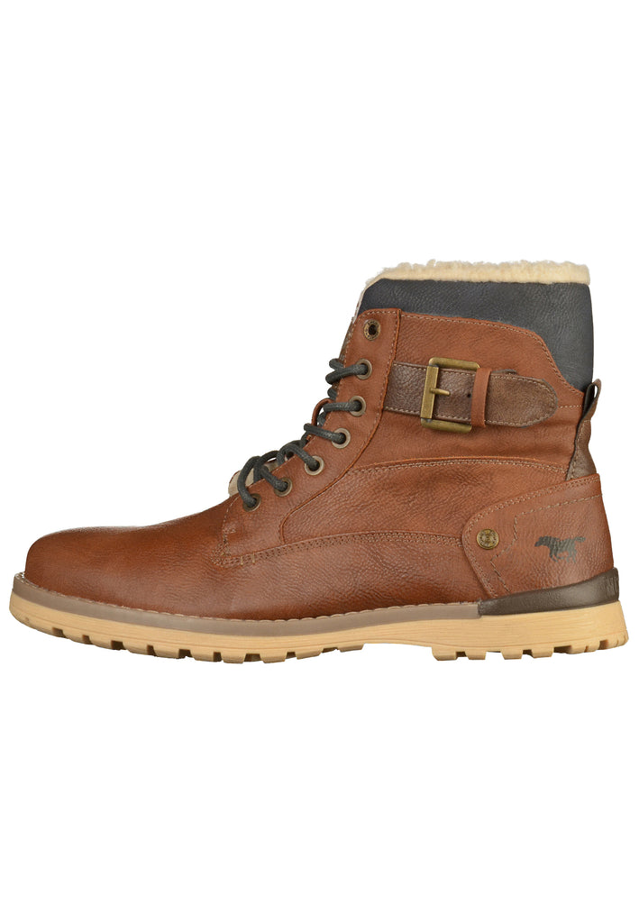 Mustang Stiefelette Lederimitat Kastanie Warmfutter - surf4shoes