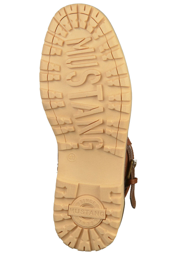 Mustang Stiefelette Lederimitat Kastanie Warmfutter - surf4shoes