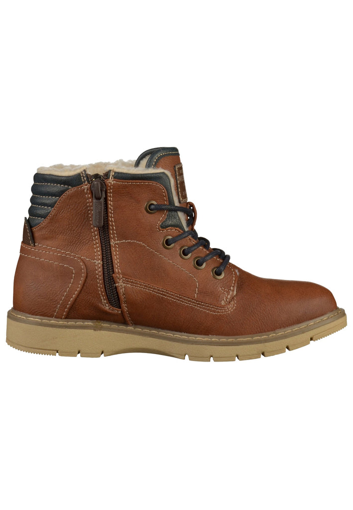 Mustang Stiefelette Lederimitat Kastanie - surf4shoes