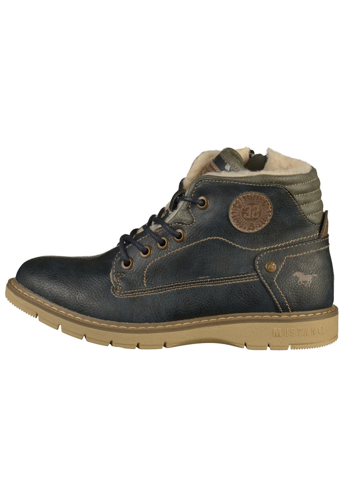 Mustang Stiefelette Lederimitat Blau - surf4shoes