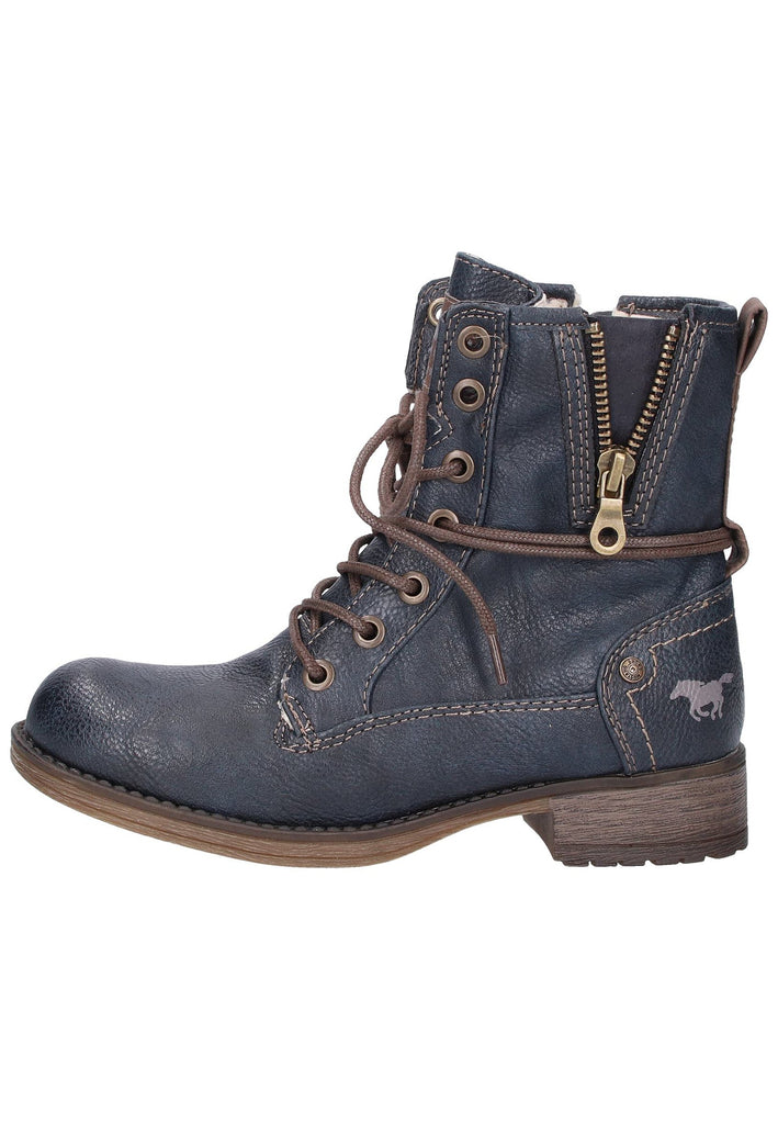 Mustang Stiefel Lederimitat Blau - surf4shoes