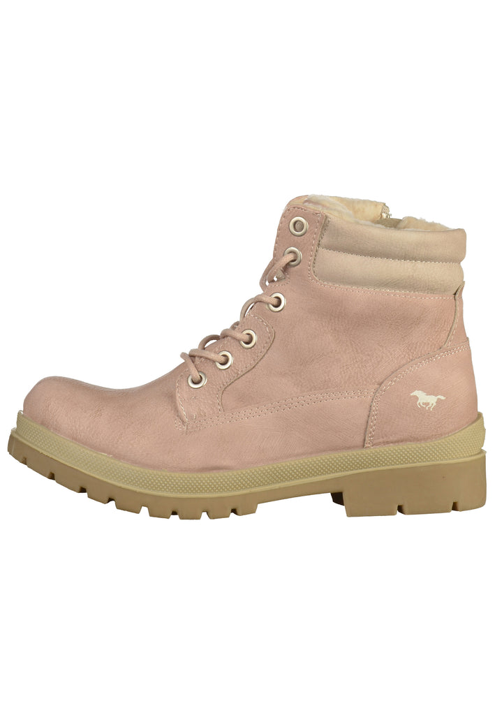 Mustang Stiefelette Lederimitat Rosa - surf4shoes