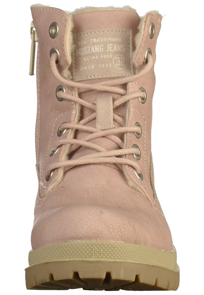 Mustang Stiefelette Lederimitat Rosa - surf4shoes