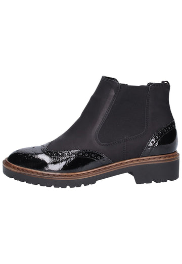 Jenny Stiefelette Lederimitat Schwarz - surf4shoes