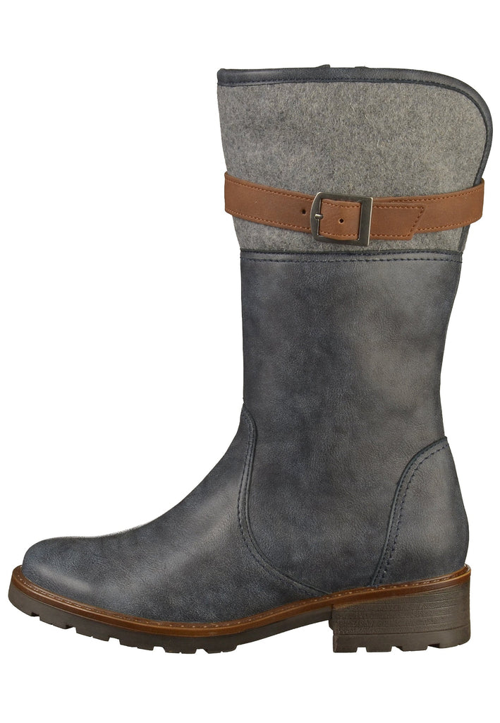 Jenny Stiefel Lederimitat Blau - surf4shoes