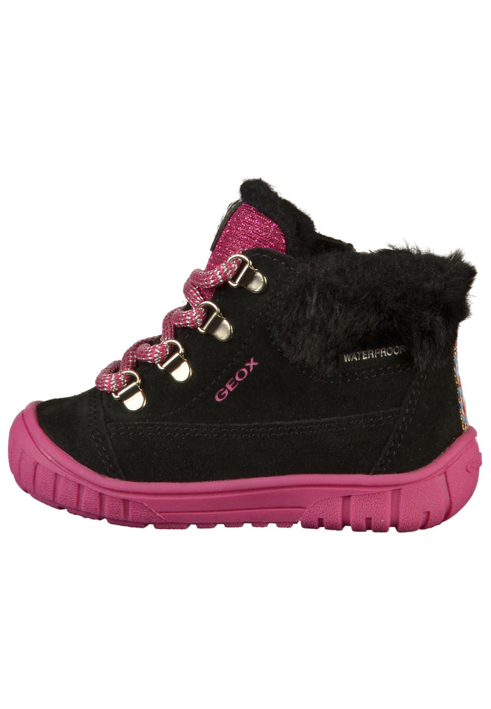 Geox Stiefelette Lederimitat/Textil Schwarz - surf4shoes